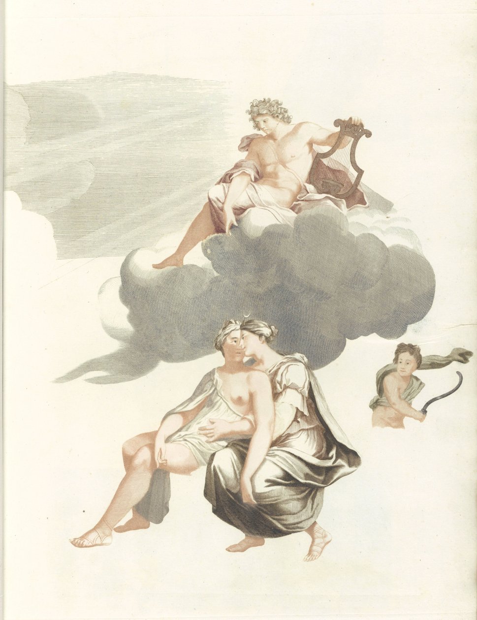 Apollo na oblacích a Jupiter s Callisto od Anonymous
