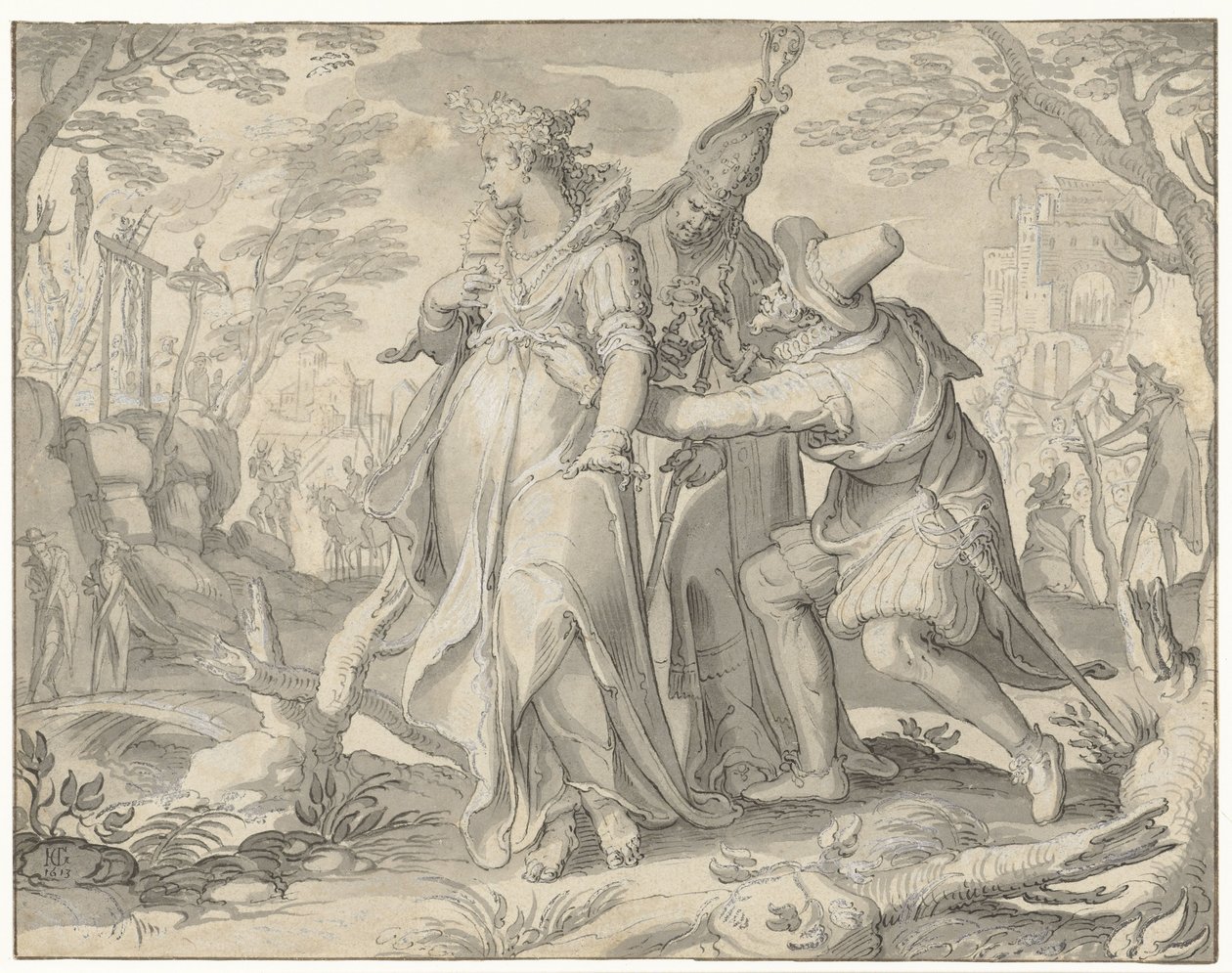 Hrozby Nizozemsku Alegories Dutch Revolt (název série) od Anonymous