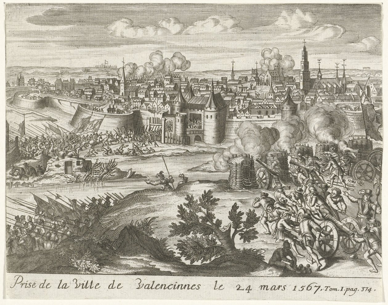Beleg van Valenciennes, 1567 Dobytí města Valenciennes 24. března 1567 (název na objektu) od Anonymous