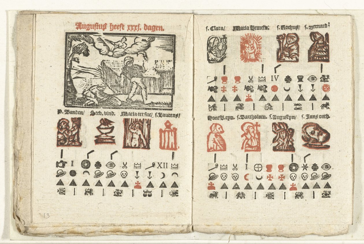Stránky s předpovědí na měsíc srpen, 1712 od Anonymous