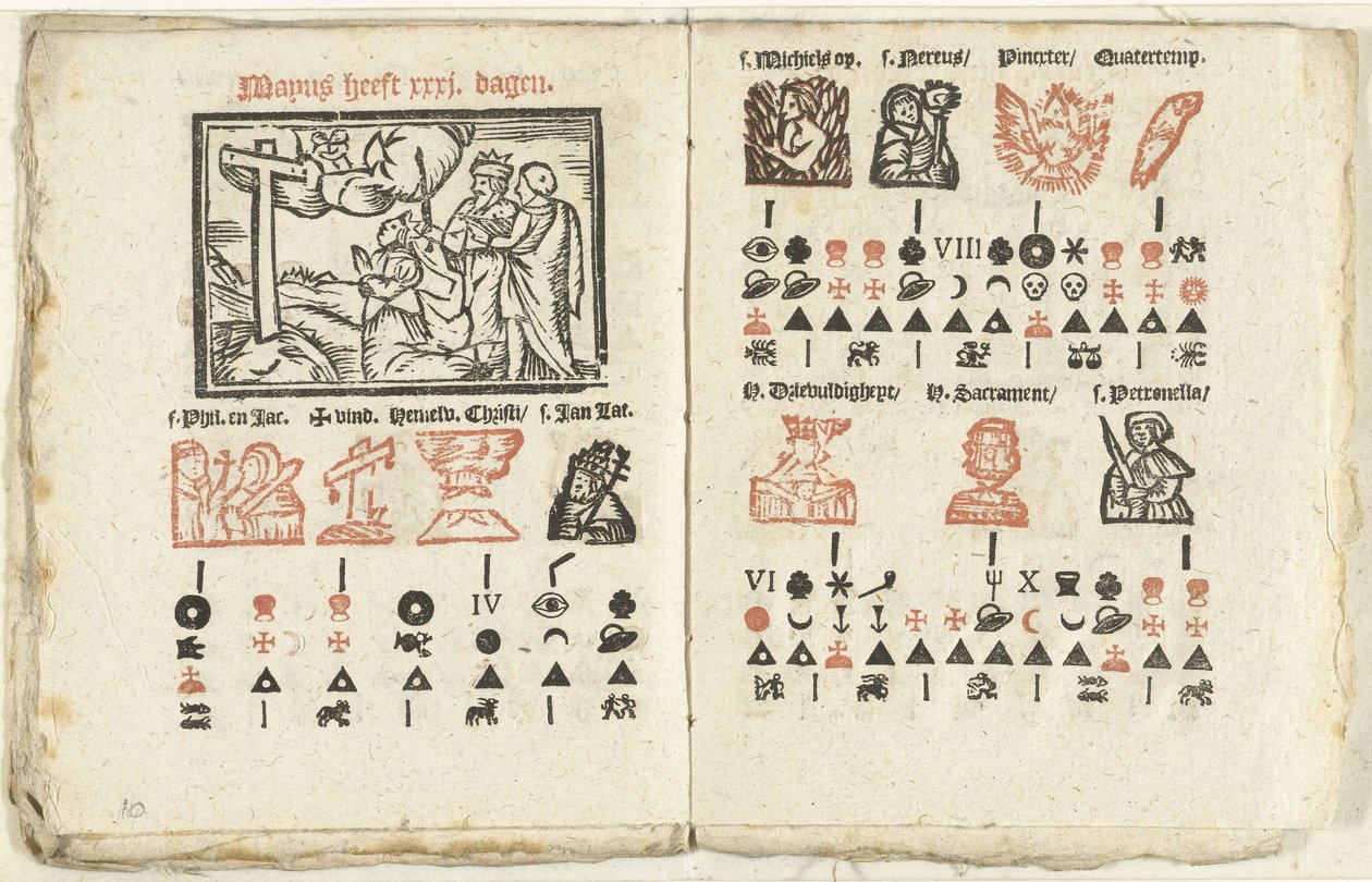 Stránky s předpovědí na měsíc květen, 1712 od Anonymous