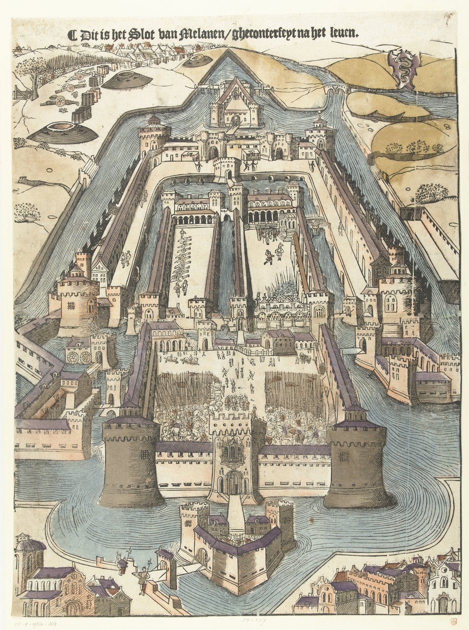 Castello Sforza Toto je hrad Melanen/gheconterfeyt po životě (název na předmětu) od Anonymous