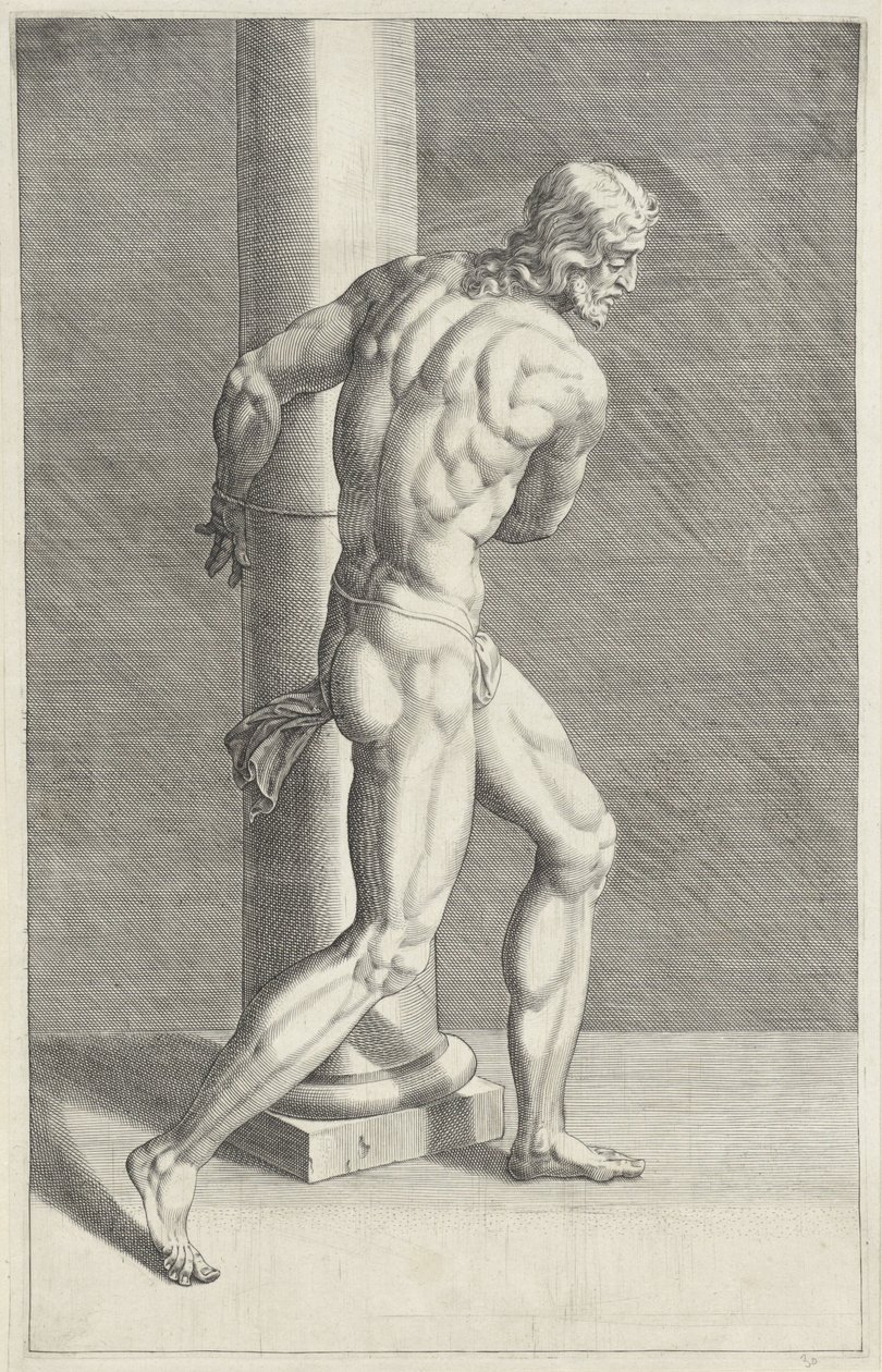 Kristus u sloupu Scourge of Christ (název série) od Anonymous