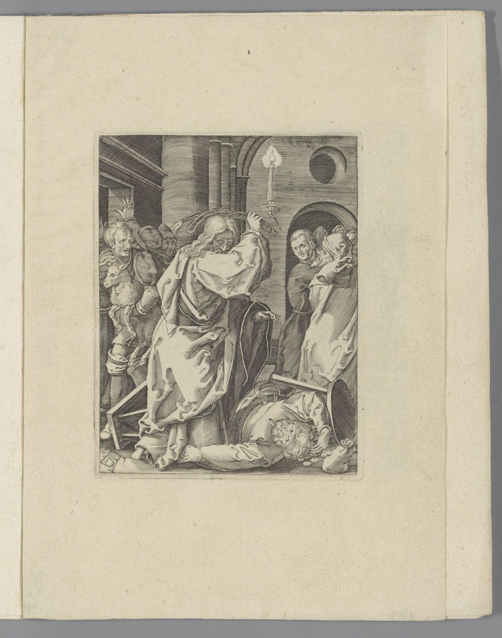 Kristus vyhání směnárníky z chrámu The Little Passion (název série) Passio Christi Ab Alberto Durer Nurenburgensi Effigiata (název série) od Anonymous