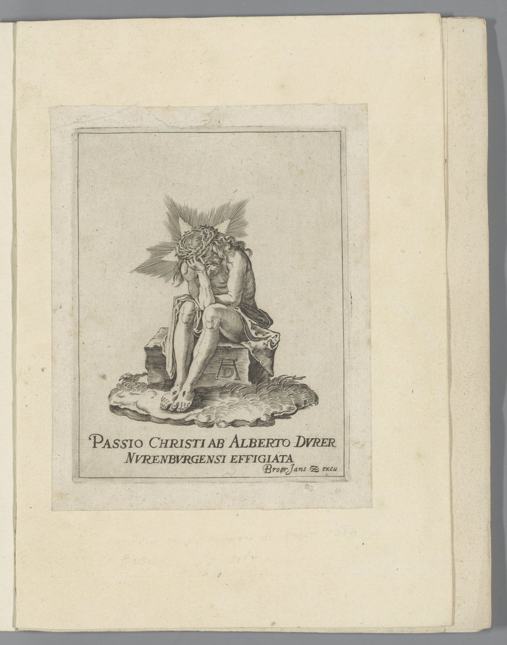 Kristus na studeném kameni The Little Passion (název série) Passio Christi Ab Alberto Durer Nurenburgensi Effigiata (název série na objektu) od Anonymous