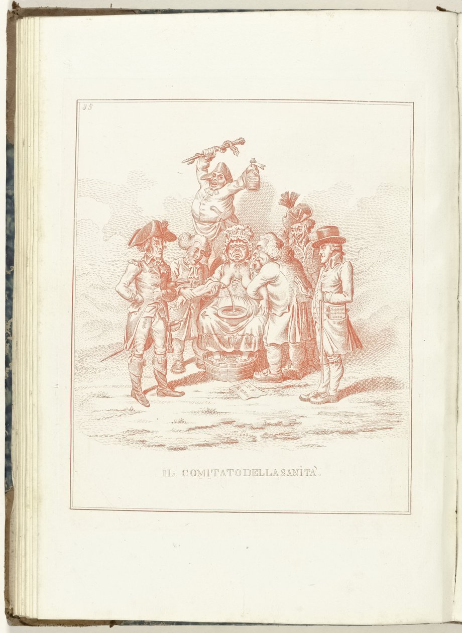 Comité van Gezondheid, 1795 Zdravotní výbor (název o objektu) Hollandia Regenerata (italská kopie) (název série) Regenerace Holandska: Specchio všem regenerovaným národům (název série na objektu) od Anonymous