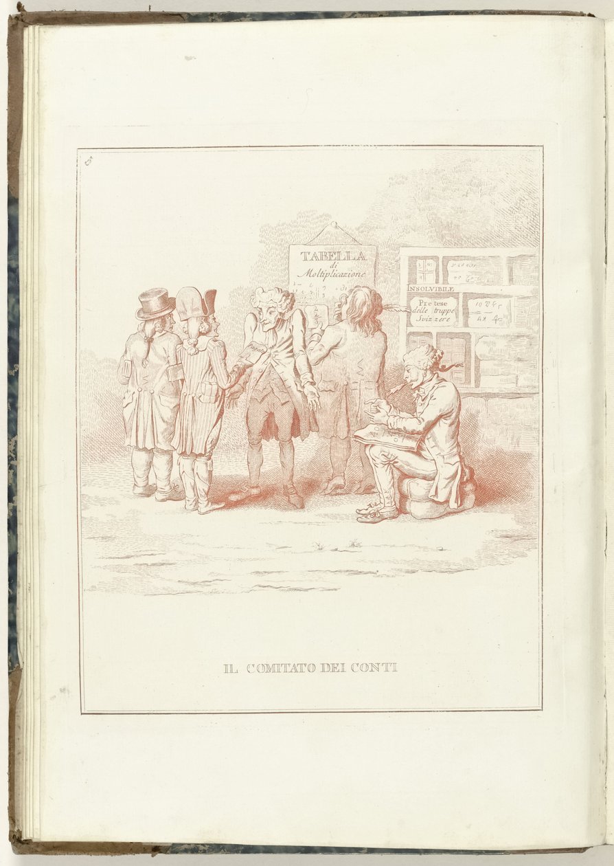 Comité van Rekeningen, 1795 Výbor pro audit (název objektu) Hollandia Regenerata (italská kopie) (název série) Regenerace Holandska: Specchio všem regenerovaným národům (název série na objektu) od Anonymous