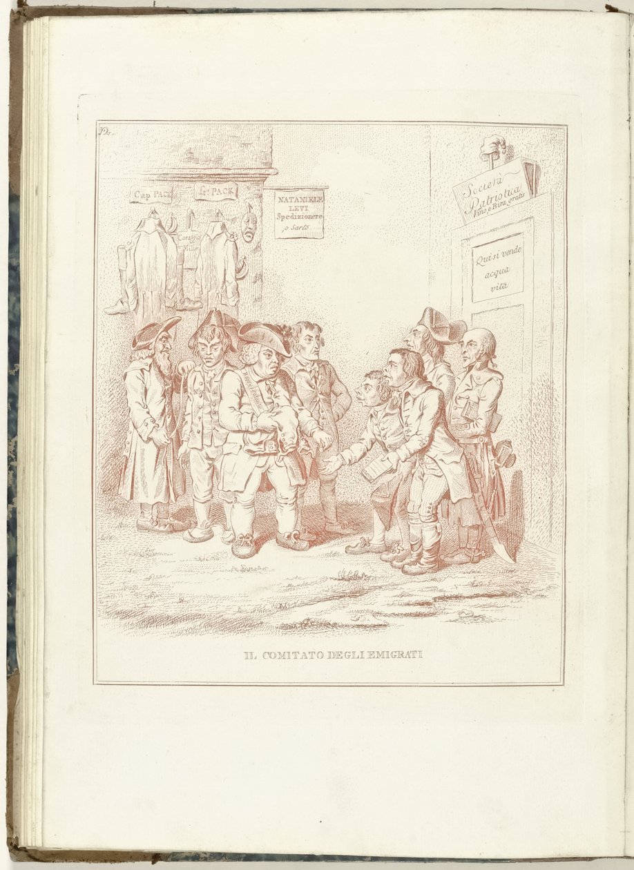 Comité voor Uitgewekenen, 1795 Výbor emigrantů (název na objekt) Hollandia Regenerata (italská kopie) (název série) Regenerace Holandska: Specchio všem regenerovaným národům (název série na objektu) od Anonymous