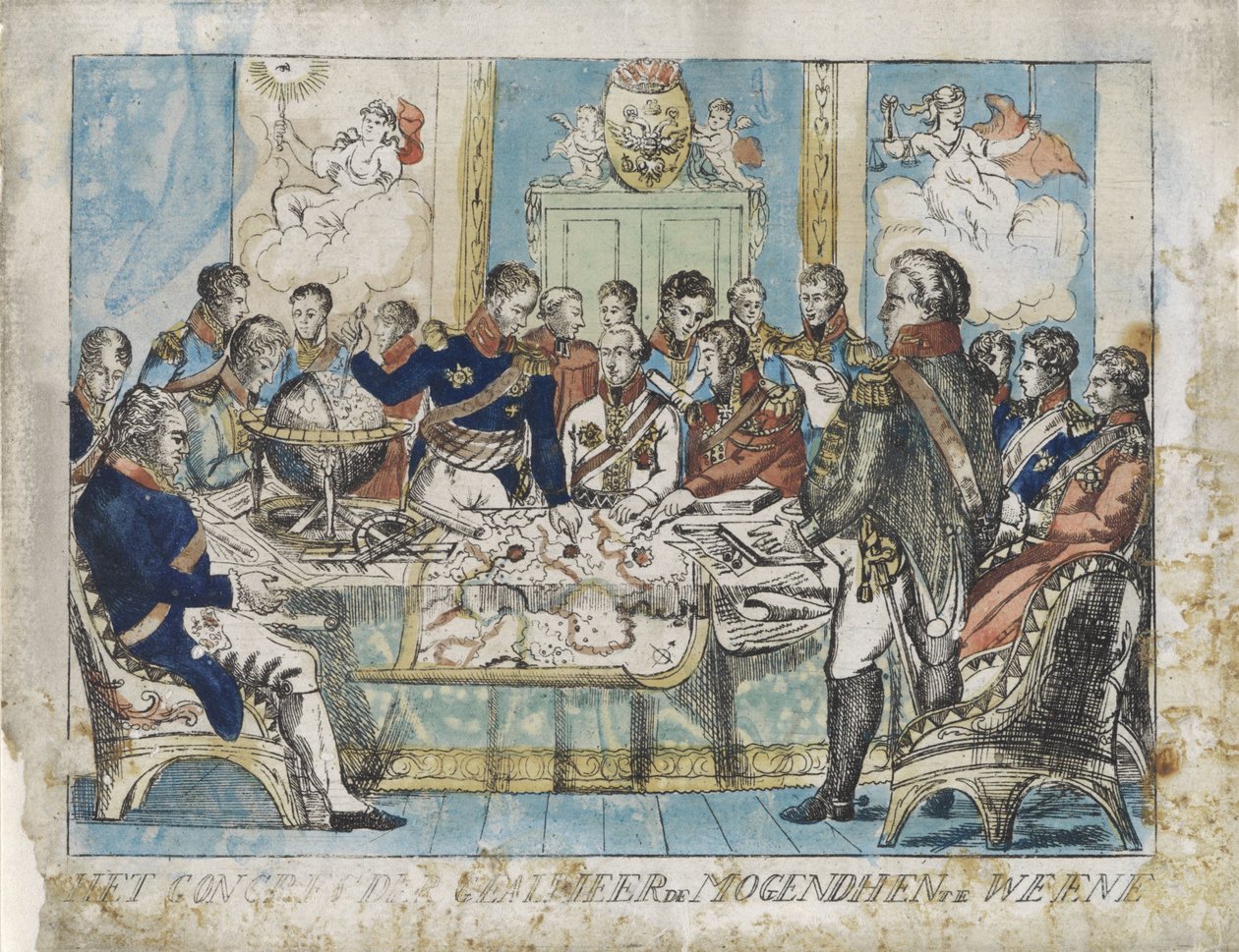 Vídeňský kongres, 1815 Kongres spojeneckého Mogendhena ve Vídni (název na předmětu) od Anonymous