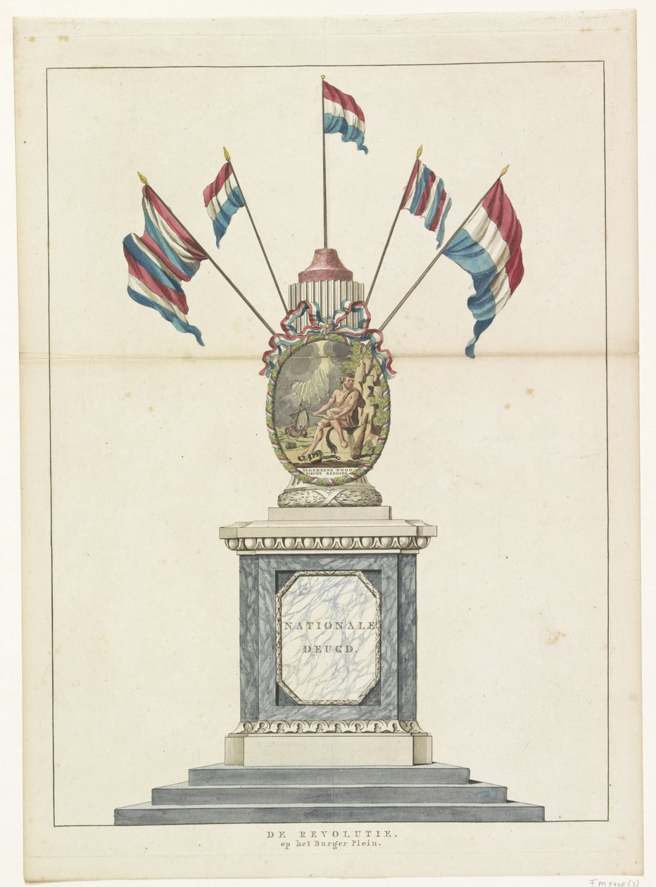 Revoluce, dekorace na Place Royale, 1795 The Revolution, Op 