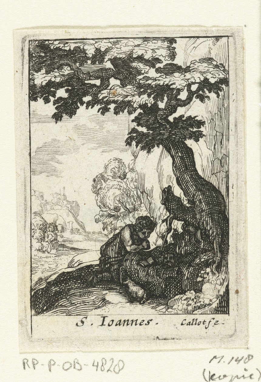 Kajícník Jan Křtitel S. Ioannes (titul na předmětu) Penitent Saints (název série) od Anonymous