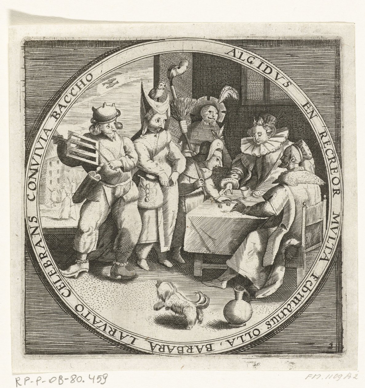 Na únor, Vastenavond, ca. 1600 De twaalf maanden van het jaar verbeeld in scènes uit het volksleven (název série) Schémata 12 měsíců s jejich operacemi a jejich aplikací na znamení zvěrokruhu, rozdělená do čtyř částí roku (název série na objektu) od Anonymous