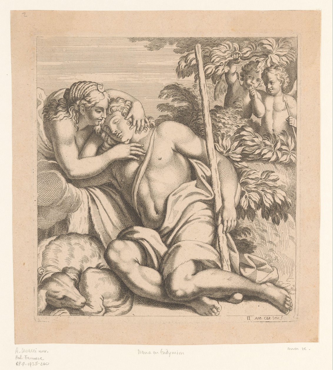 Diana a Endymion Obrazy v Palazzo Farnese v Římě (název série) od Anonymous