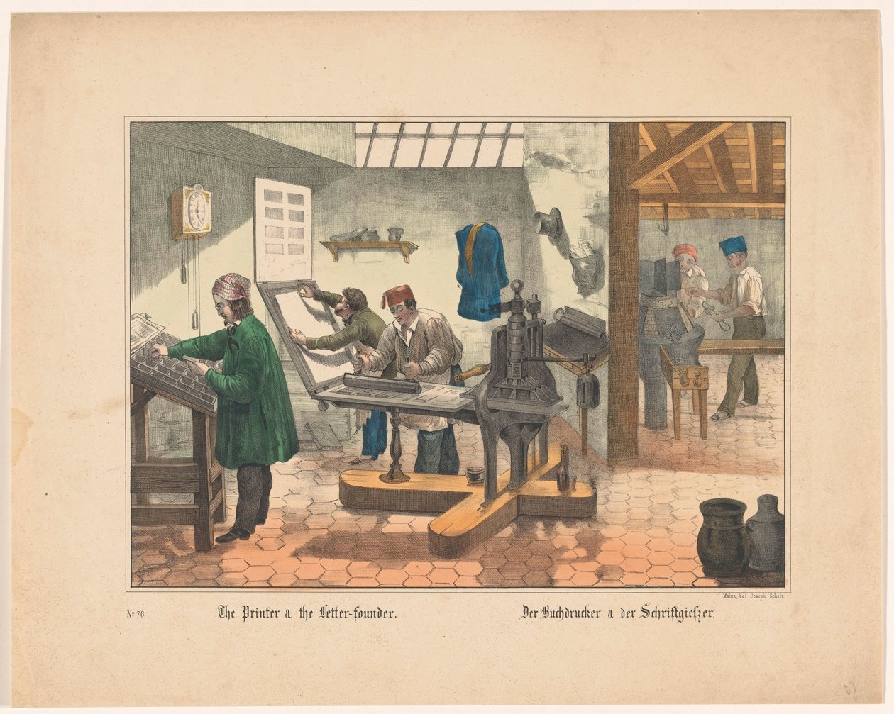 Drukkerij a lettergieterij The Printer & the Lettter-founder (titul na objektu) od Anonymous