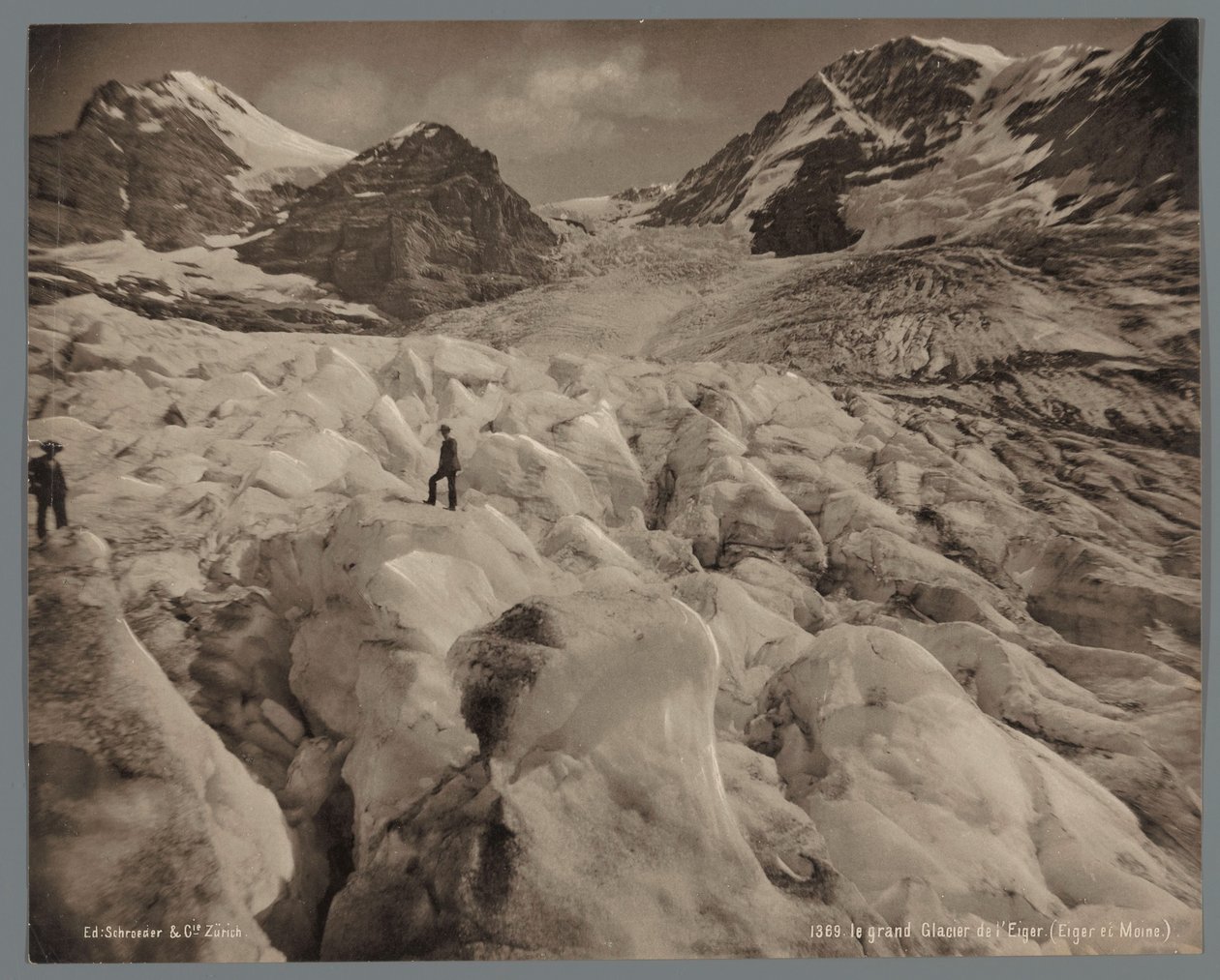 Eigergletscher severozápadně od Eigeru ve Švýcarsku Le grand Glacier de l