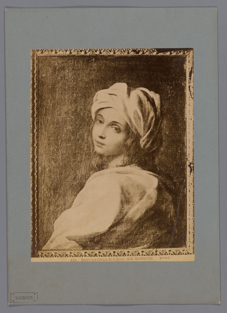Fotoreprodukce malovaného portrétu Beatrice Cenci od Guida Reniho v Galleria Barberini v Římě Beatrice Cenci di G. Reni - Gall. Barberini (název na objektu) Roma (název série na objektu) od Anonymous
