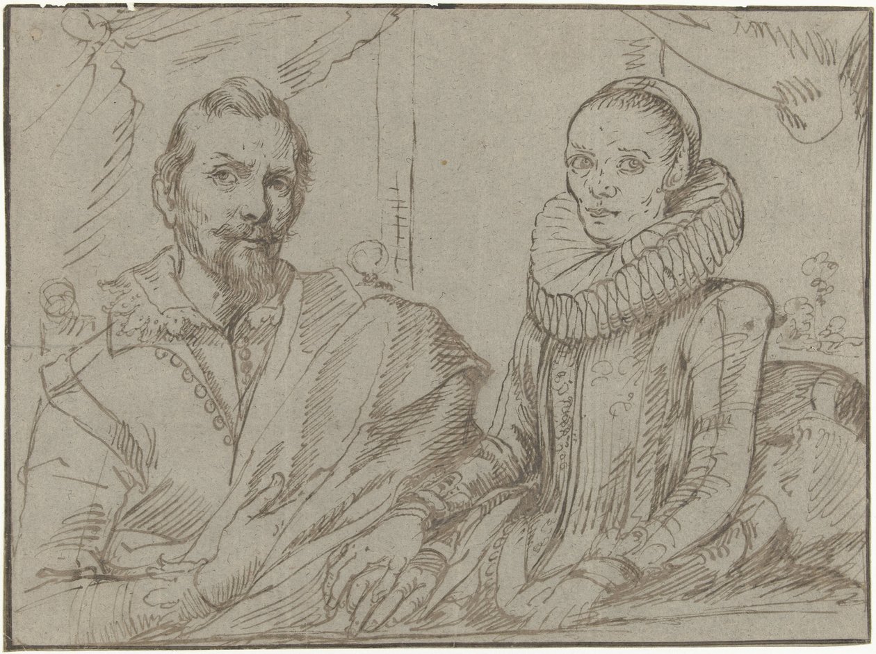 Frans Snijders a jeho manželka Margaretha de Vos od Anonymous