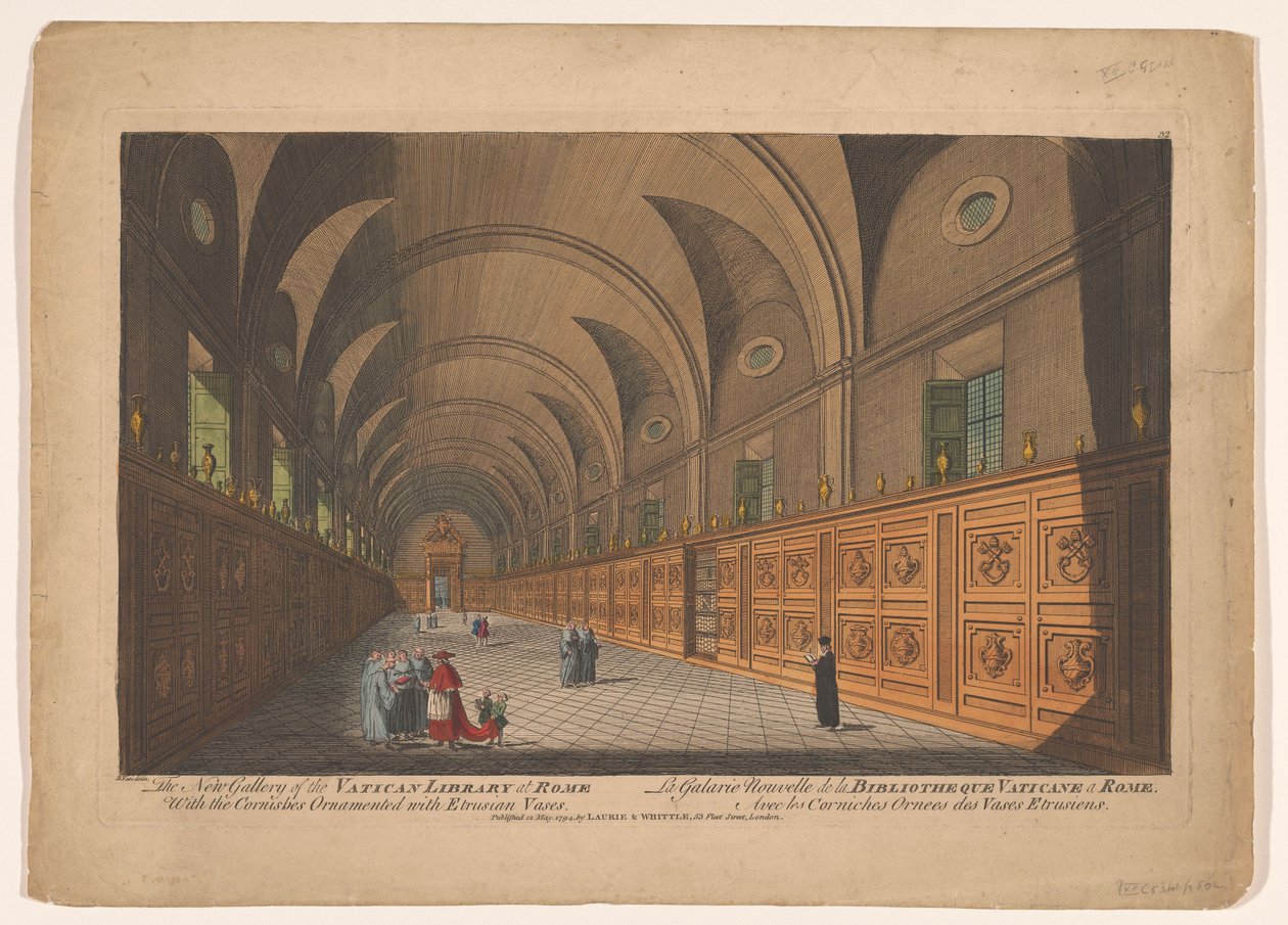 Galerie ve Vatikánské knihovně Nová galerie Vatikánské knihovny v Římě / La Galarie Nouvelle de la Bibliotheque Vaticane a Rome (název na objektu) od Anonymous