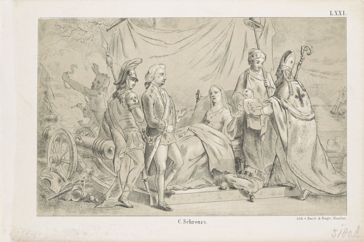 Narození prince Willema Frederika George, pozdějšího krále Viléma II., 1792 od Anonymous