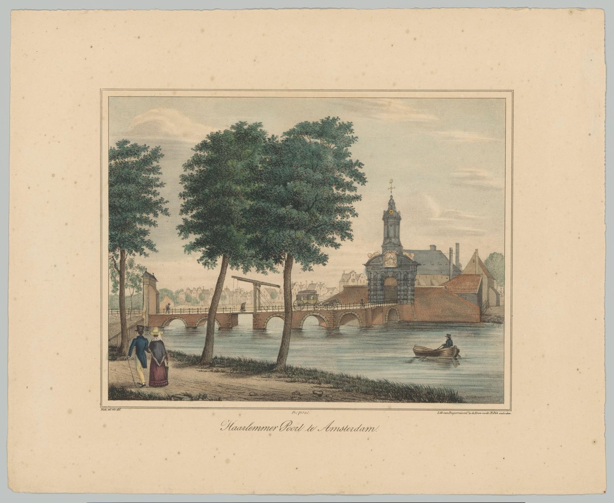 Pohled na Haarlemmerpoort v Amsterdamu Haarlemmer Poort v Amsterdamu (název na objektu) Tváře šesti hlavních bran města Amsterdamu. 1st Cahier (název série) od Anonymous