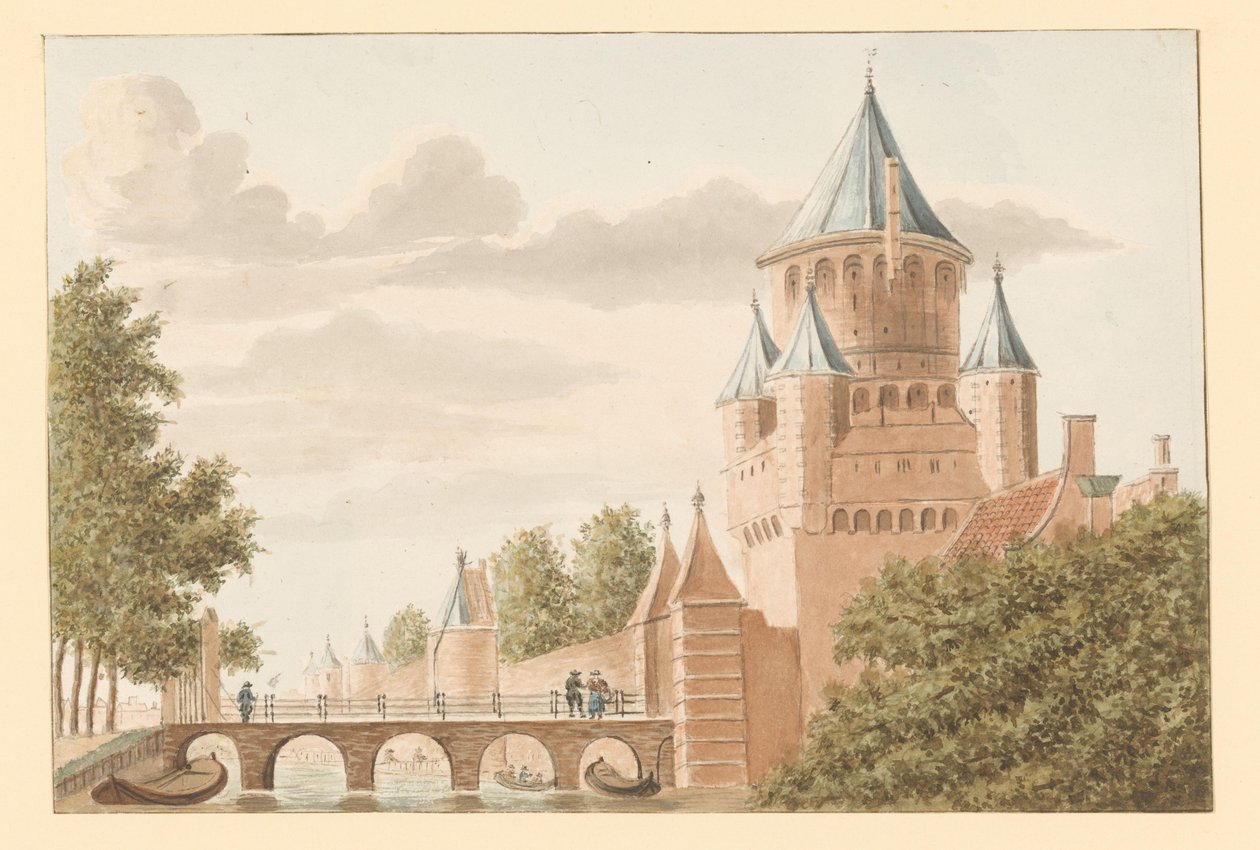 Pohled na Kleine Houtpoort v Haarlemu od Anonymous