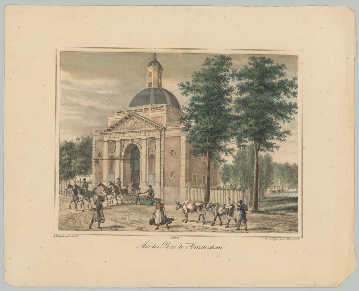 Pohled na Muiderpoort v Amsterdamu Muider Poort v Amsterdamu (název na objektu) Tváře šesti hlavních bran města Amsterdamu. 1st Cahier (název série) od Anonymous