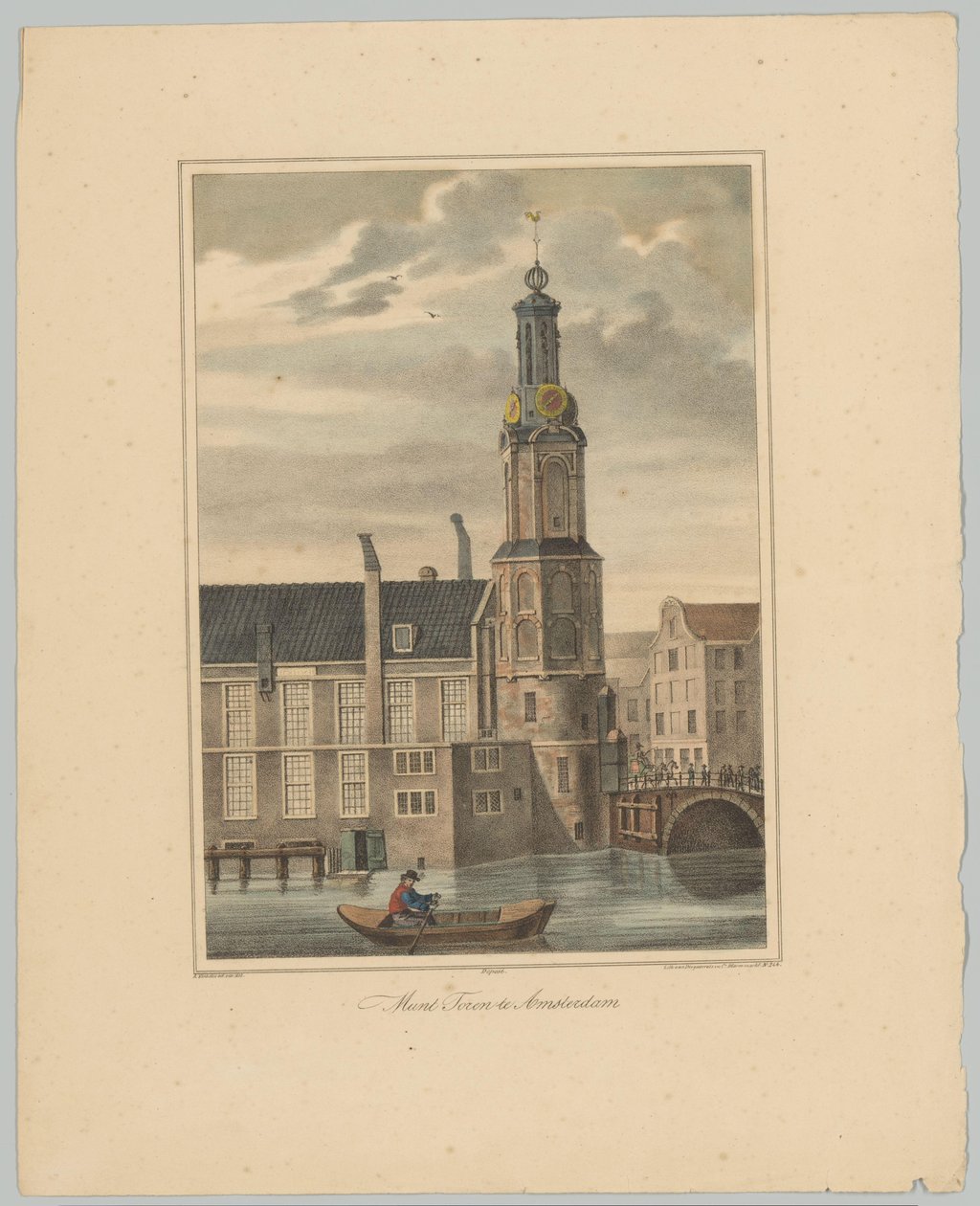 Pohled na Munttoren v Amsterdamu Mincovní věž v Amsterdamu (název na objektu) Tváře šesti hlavních věží města Amsterdamu. 2. Cahier (název série) od Anonymous