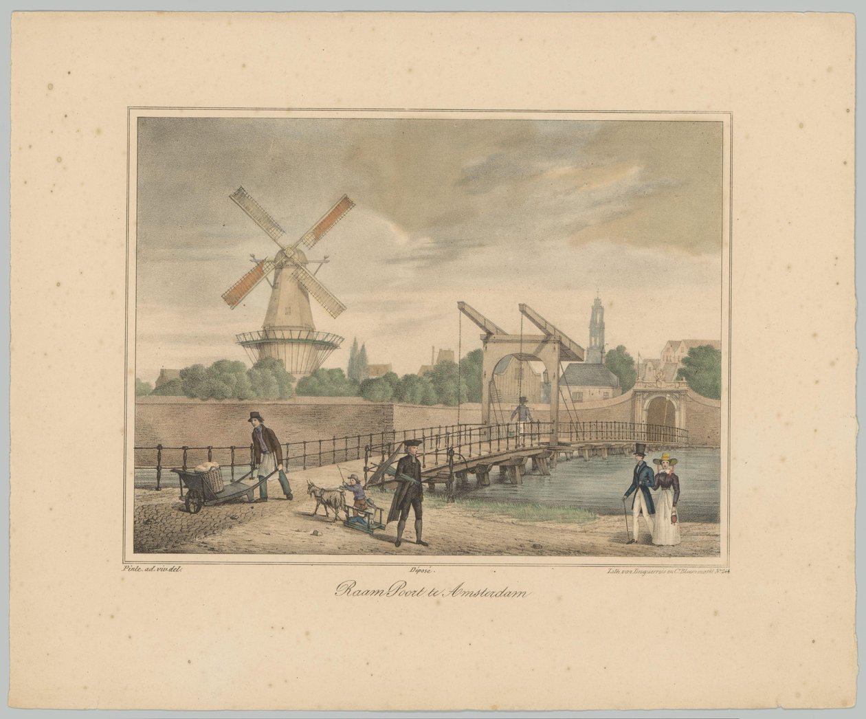 Pohled na Raampoort v Amsterdamu Window Gate v Amsterdamu (název na objektu) Tváře šesti hlavních bran města Amsterdamu. 1st Cahier (název série) od Anonymous