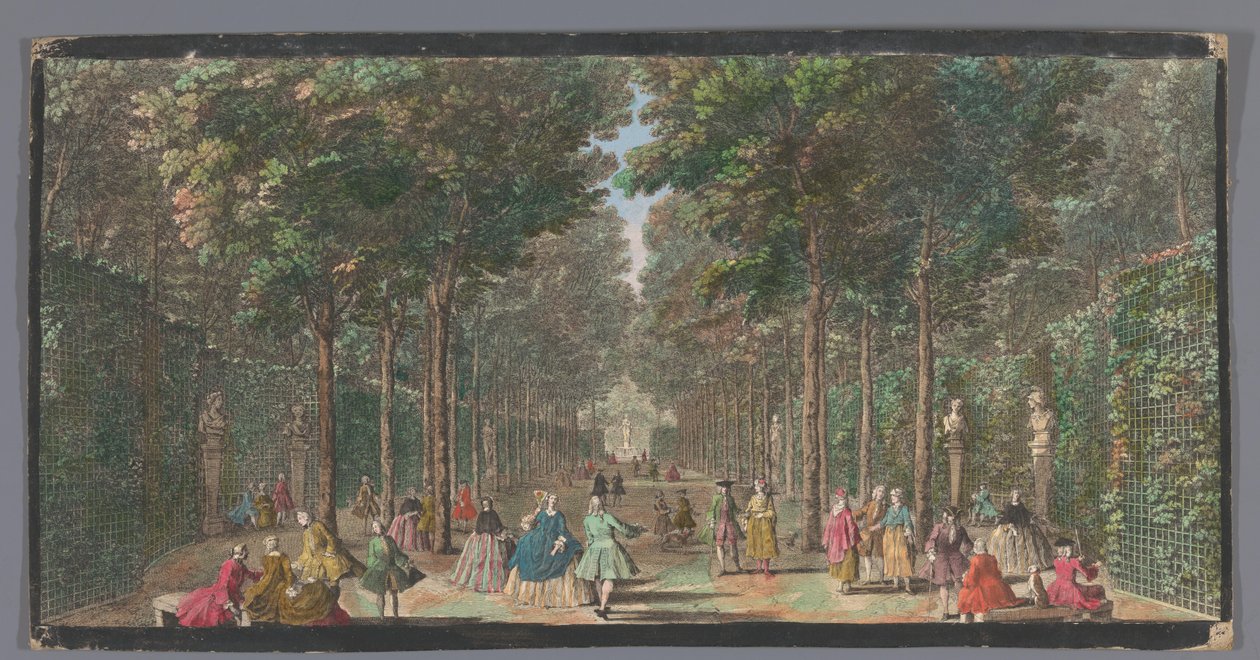 Gezicht op de Salle des Marronniers v de Tuin van Versailles Síň kaštanů (název na objektu) od Anonymous