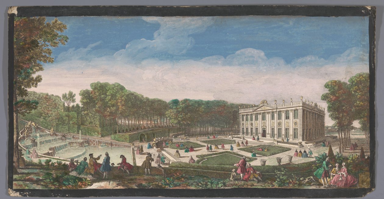 Pohled na malý parter zahrady Château de Marly Vue du Chateau de Marli du Cote du Petit parterre (název na objektu) od Anonymous