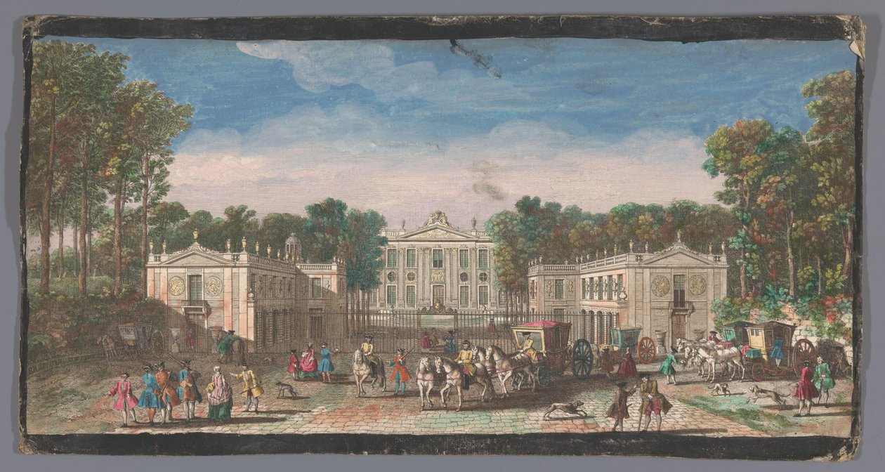 Pohled na přední část Château de Marly Různé vues du Chateau Royal de Marli (název na objektu) od Anonymous