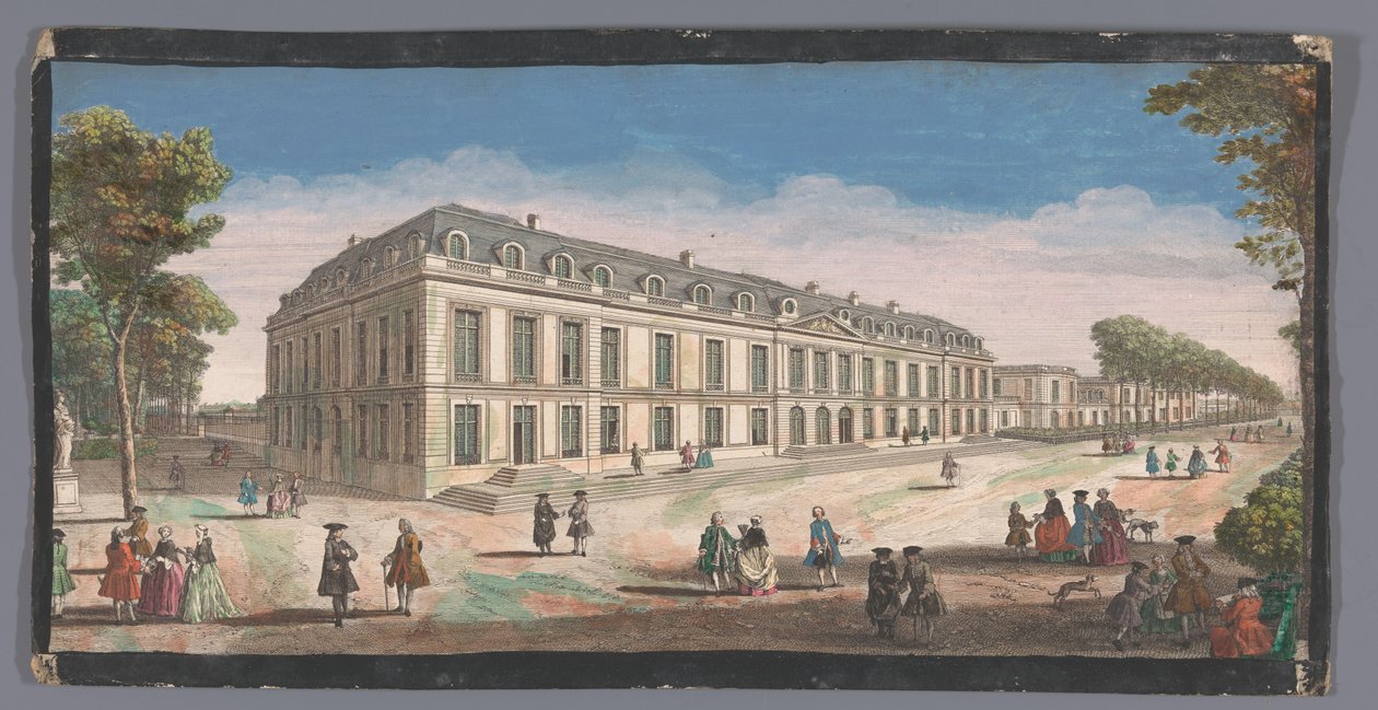 Pohled na Château de Choisy ze zahrady Vüe ​​​​de la Maison Royalle de Choisy du côté du jardin (název na objektu) od Anonymous