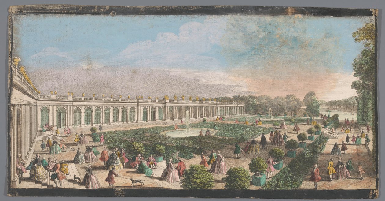 Pohled na Grand Trianon v zahradě Versailles Pohled na Château de Trianon ze strany parteru (nadpis na objektu) od Anonymous