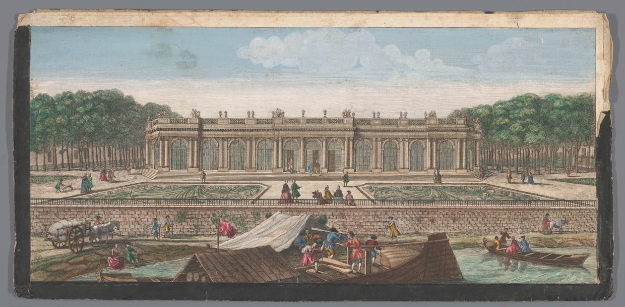 Pohled na Grand Trianon v zahradě Versailles od Anonymous