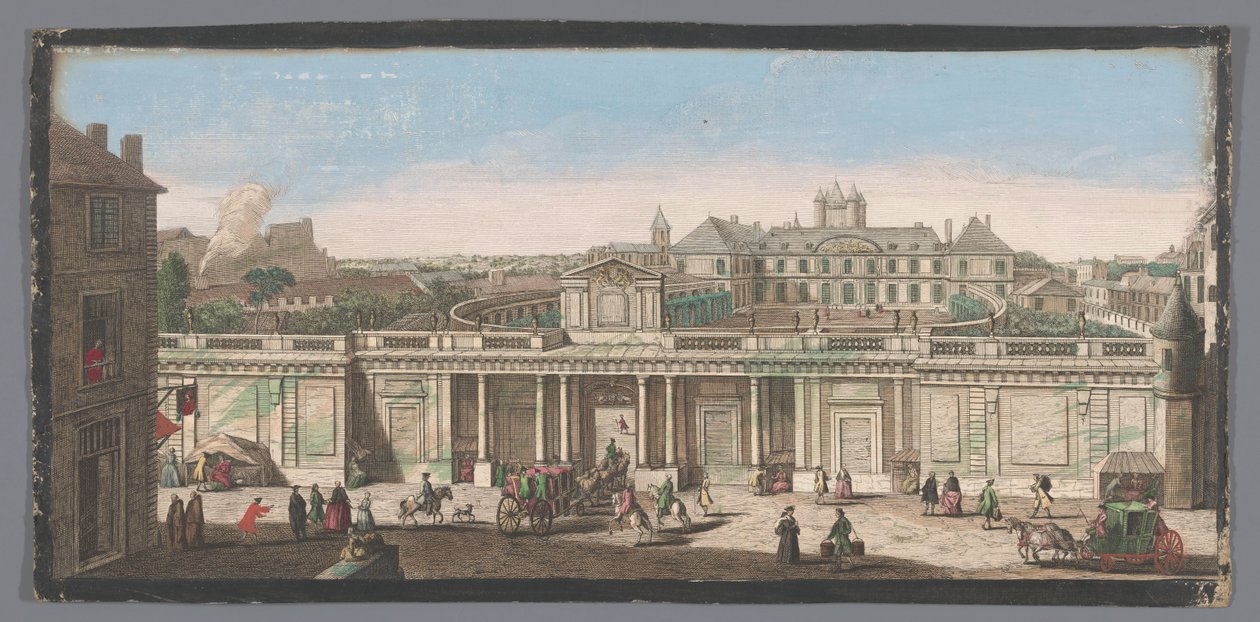 Pohled na Palais du Temple v Paříži Pohled na Palác rytířů Malthe (název na objektu) od Anonymous