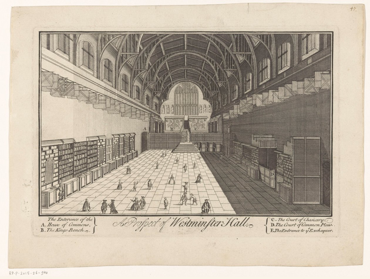 Interiér Westminster Hall v Londýně Vyhlídka Westminster Hall (název na objektu) od Anonymous