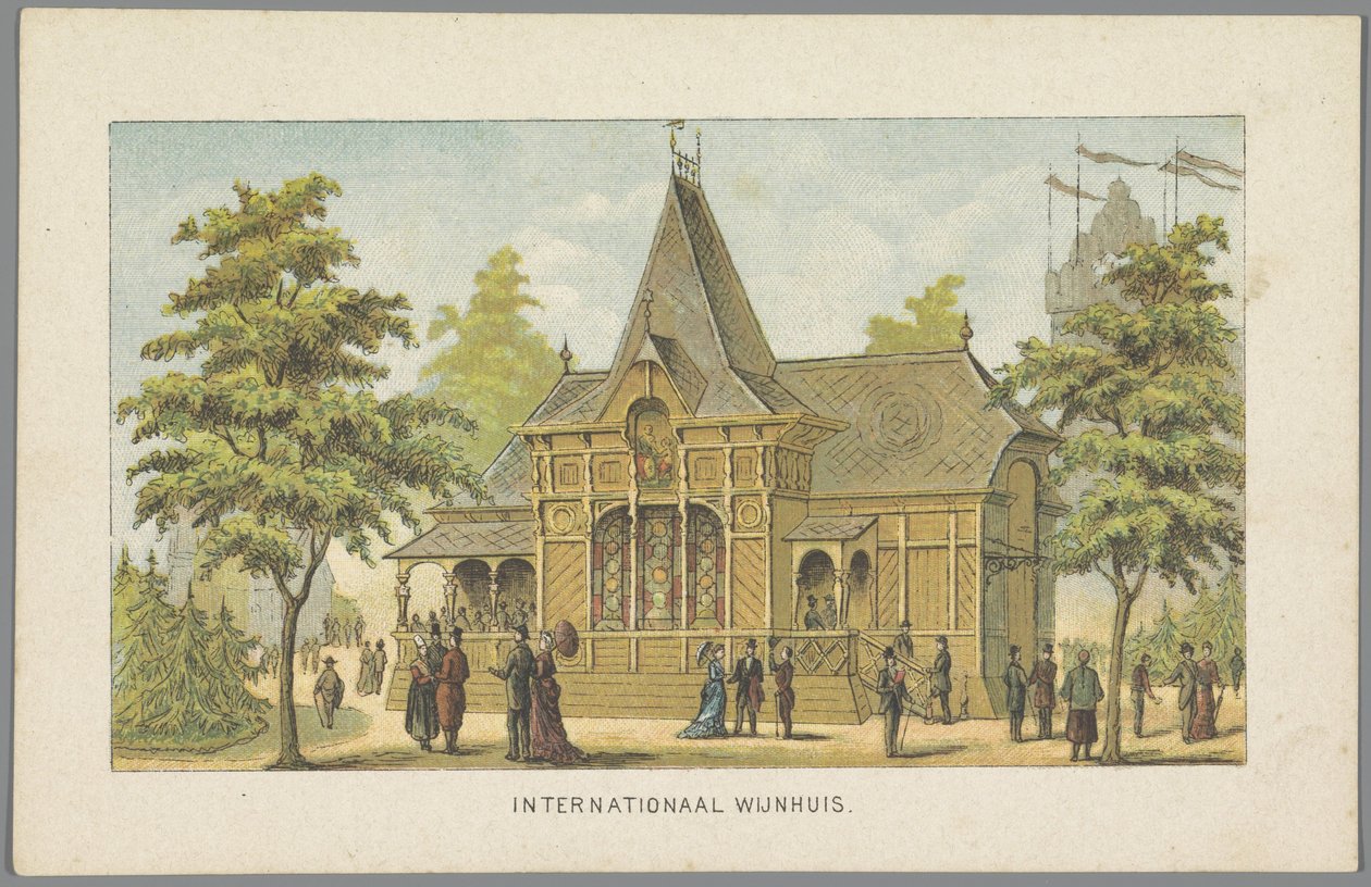 Mezinárodní vinařství na světové výstavě v Amsterdamu, 1883 Mezinárodní vinařství (název na objektu) Vzpomínka na Amsterdam v roce 1883 (název série na objektu) od Anonymous
