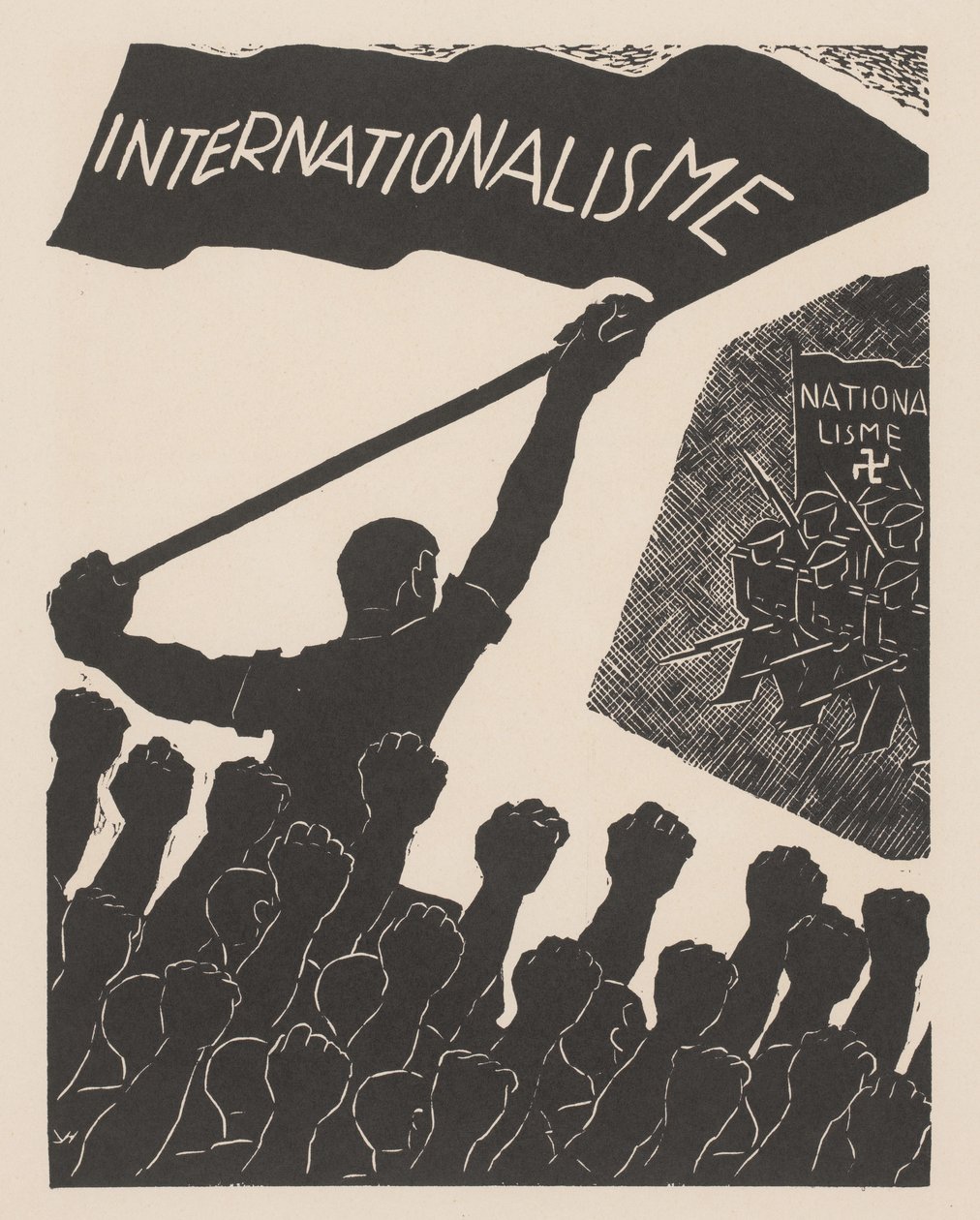 Internacionalismus versus národní socialismus Proti válce a fašismu (název série) od Anonymous