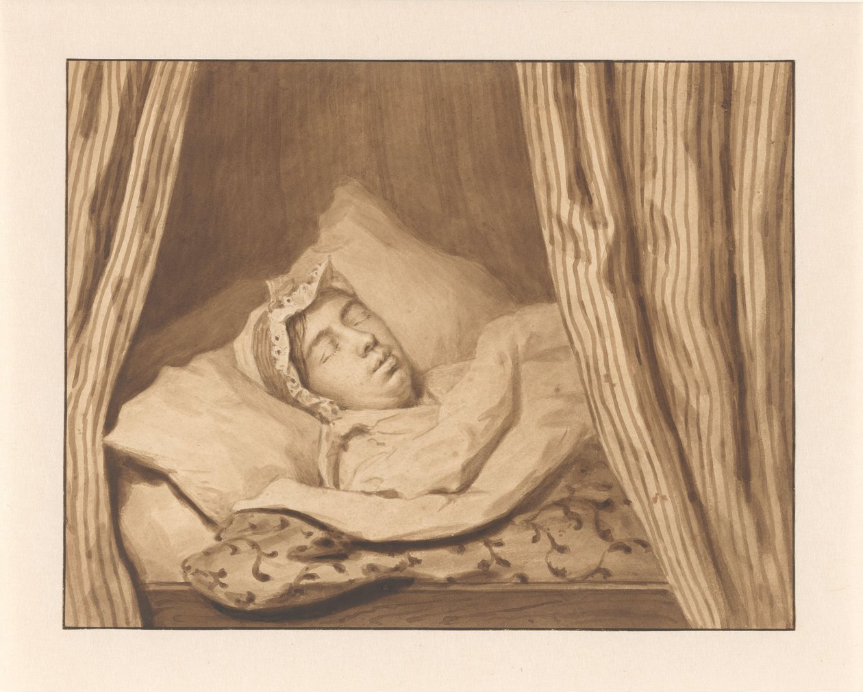 Lady Johanna van Weede na smrtelné posteli od Anonymous