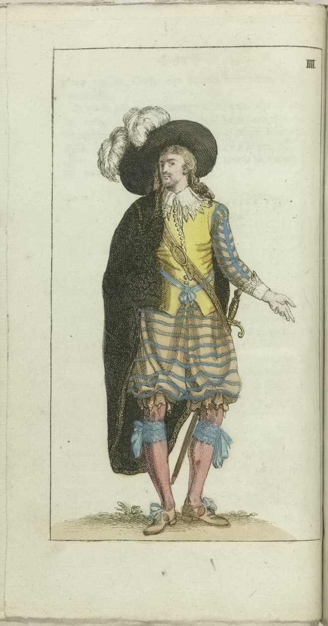 Kabinet módy a vkusu 1791, pl. IIII: Petit maitre z nejranější poloviny roku 1600 od Anonymous
