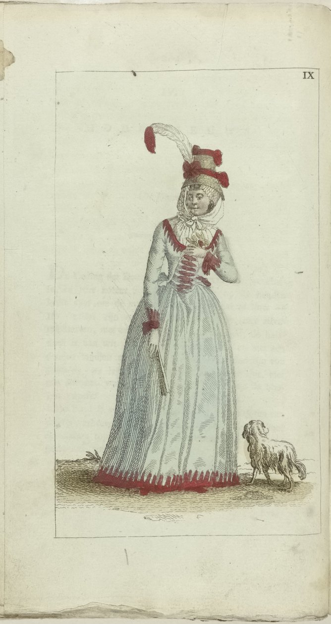 Kabinet módy a vkusu 1791, pl. IX od Anonymous