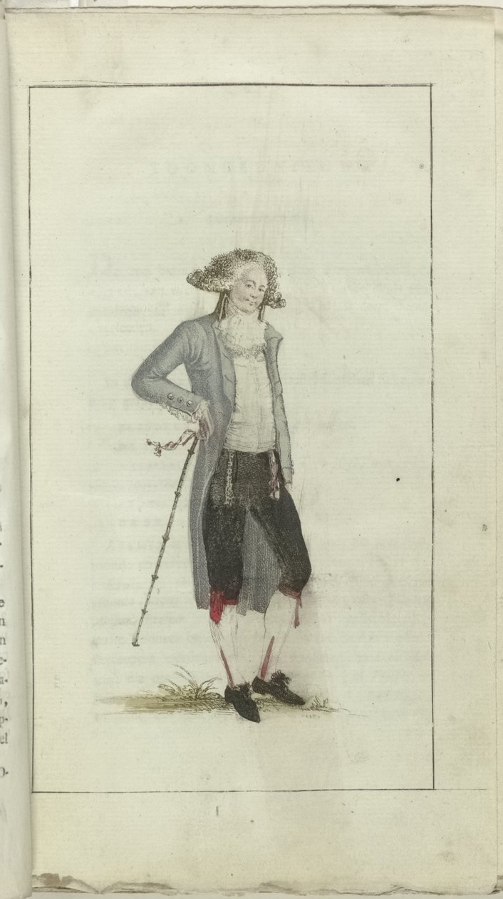 Kabinet módy a vkusu 1791, pl. Já: Petit Maitre od Anonymous