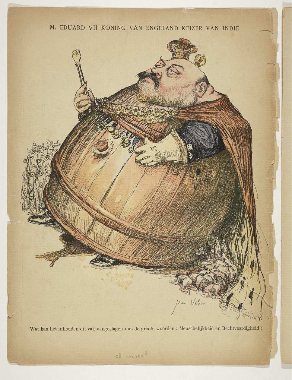Karikatura Edwarda VII (král Spojeného království) M. Eduard VII. anglický král Indický císař (titul na předmětu) od Anonymous
