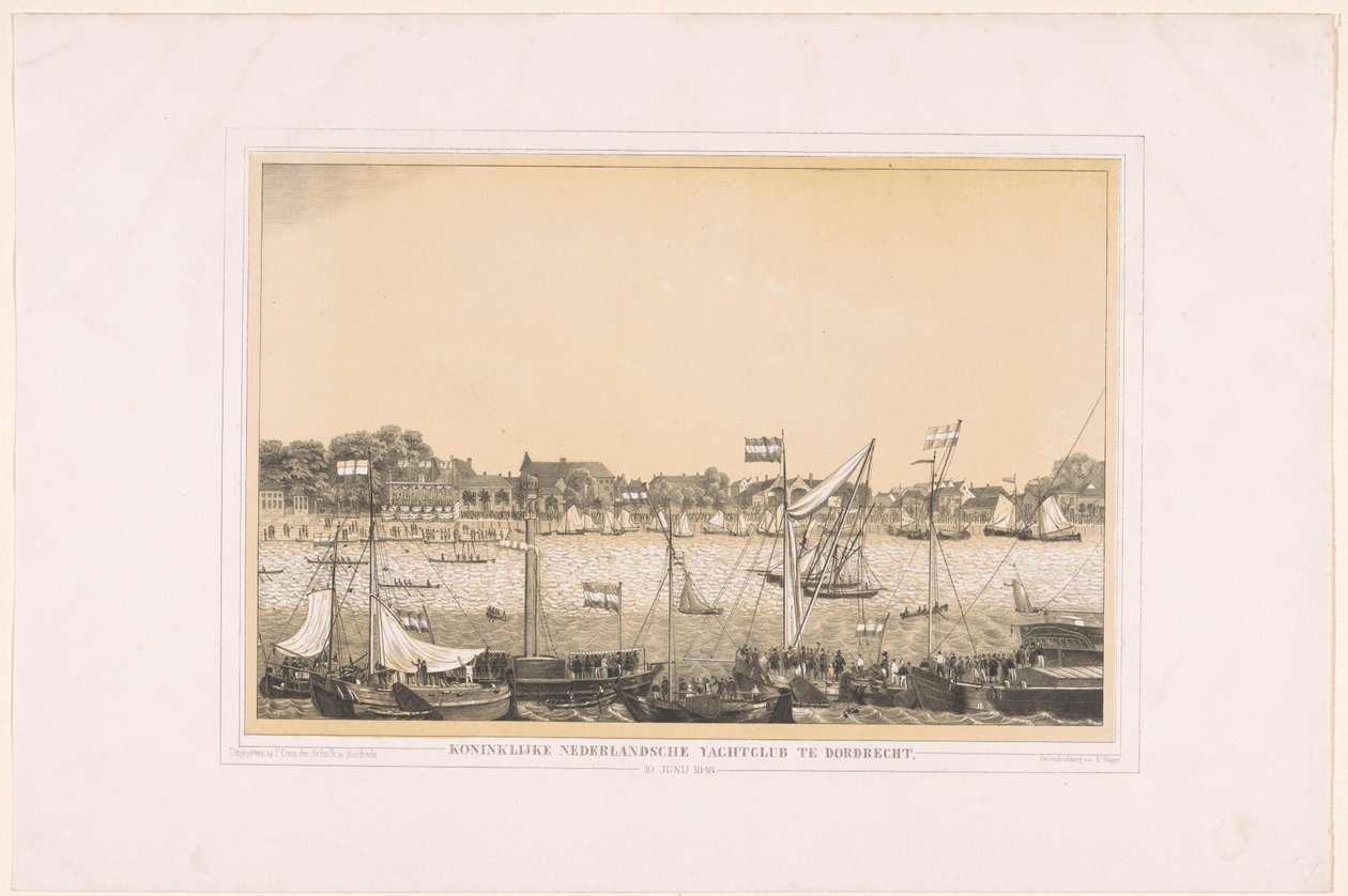 Koninklijke Nederlandsche Yachtclub v Dordrechtu, 10. června 1848 (název na objektu) od Anonymous