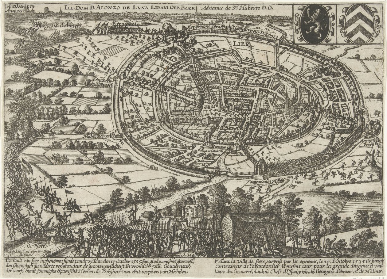 Lier zajat a opuštěn armádou států, 1595 od Anonymous
