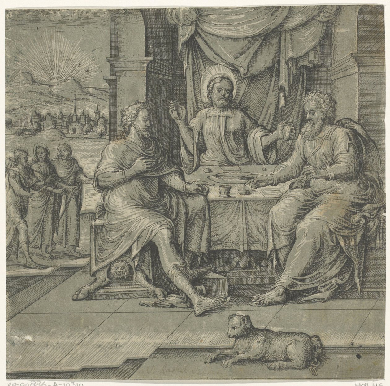 Jídlo v Emauzích Meals of Christ (název série) od Anonymous