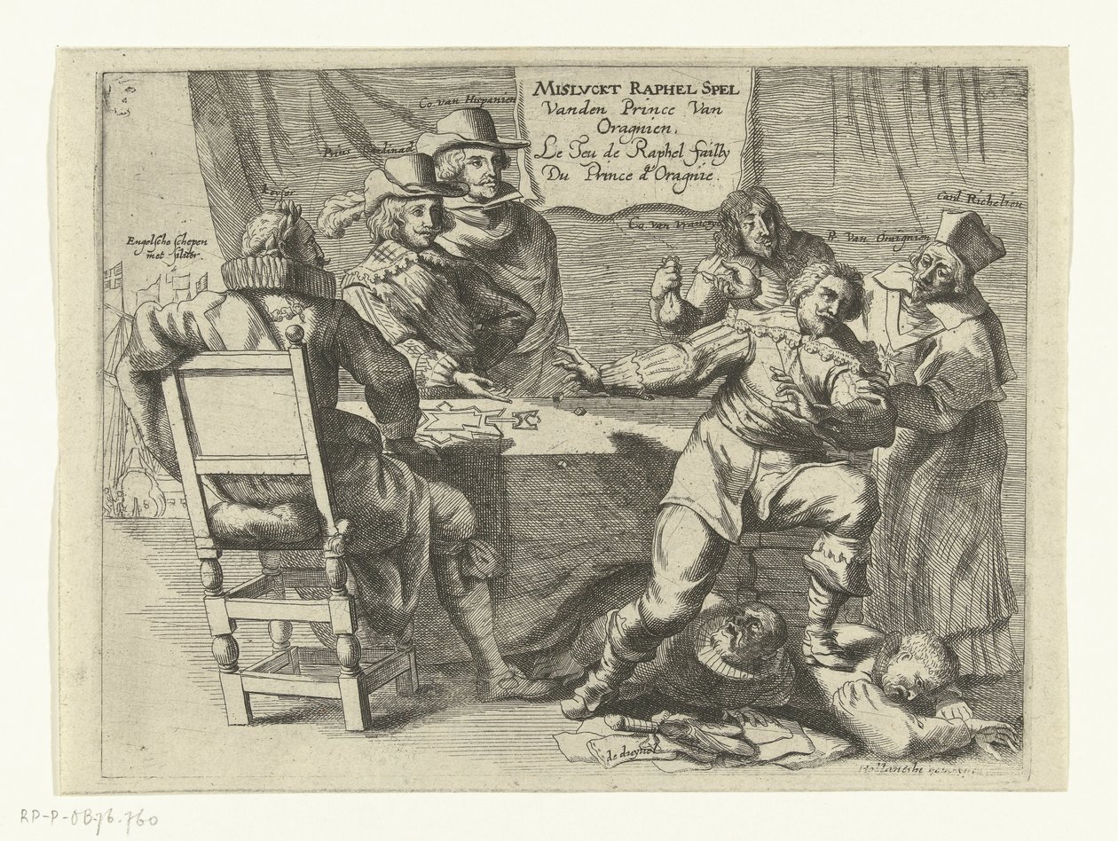 Neúspěšná hra v Schenkenschans, 1635-1636 Neúspěšná hra Raphael Van den Prince van Oragnien / Le Jeu de Raphel failly Du Prince d