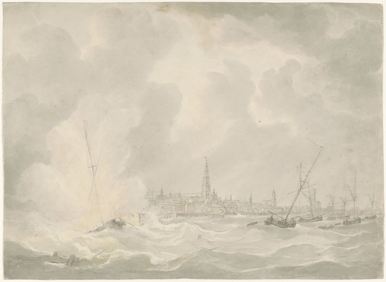 Výbuch lodi Jana van Speijka, 1831 od Anonymous