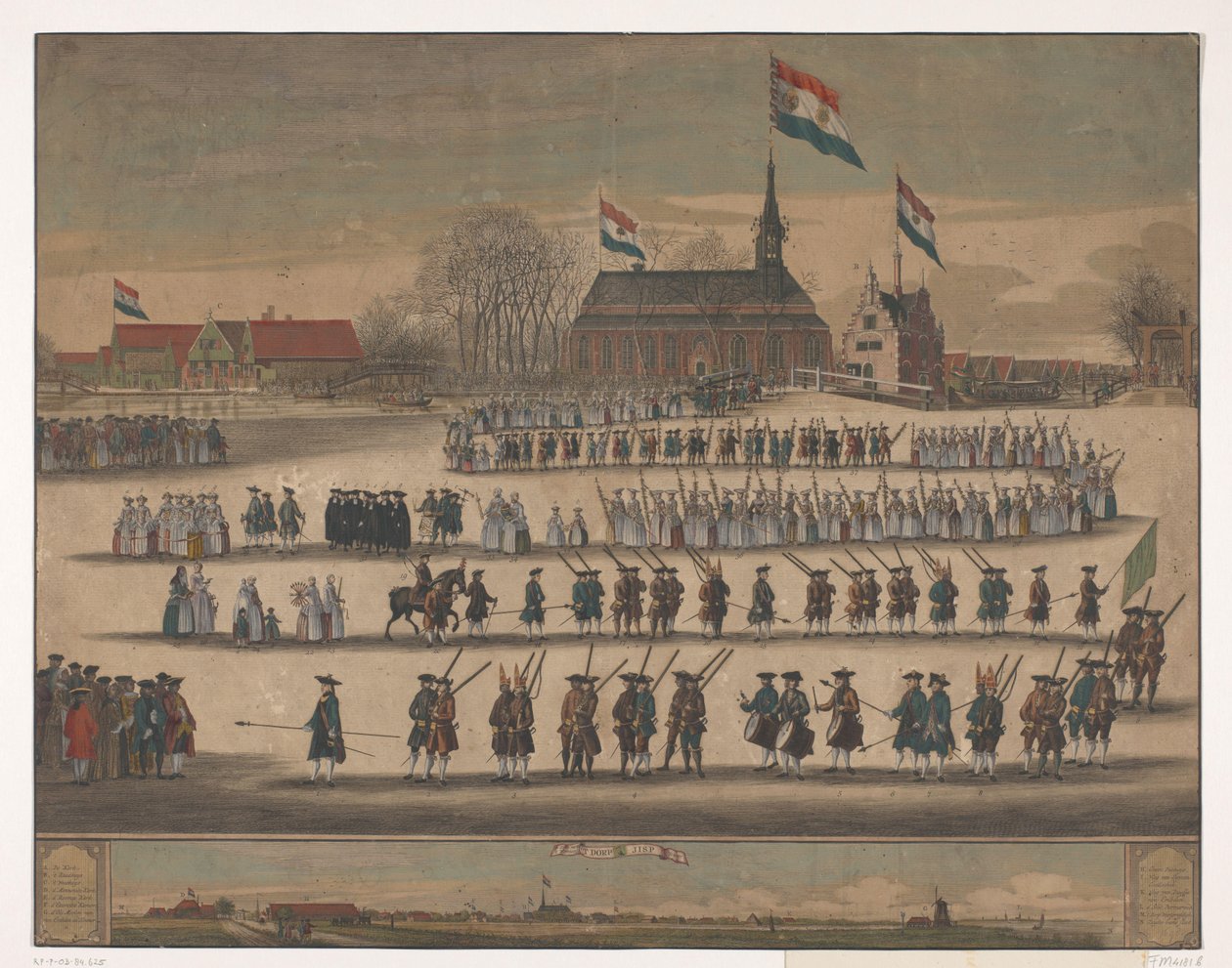 Procesí v Jisp při instalaci Viléma V. v roce 1766 od Anonymous