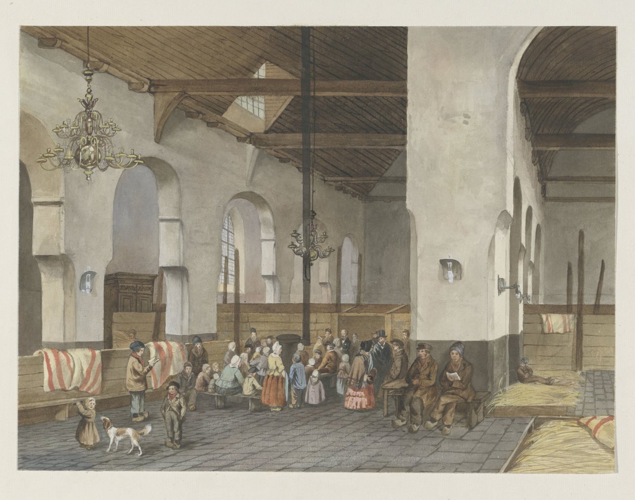 Přijetí Veenendalers v Geertekerk v Utrechtu, 1855 od Anonymous